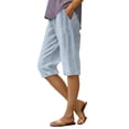 thumbnail image 1 of JJHGVB Shorts for Women Summer Gauze Pants Pull On Shorts Relaxed Fit Summer Shorts Loungewear Bottoms Double Gauze Shorts Lightweight Shorts Tie Waist Pant Shorts with Pockets Light Blue S, 1 of 5