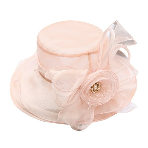 JJHGVB Tea Party Hats for Women Church Hats for Women Sun Hat Womans Hat Hats for Women Men's Top Hat Womans Hats Beige One Size