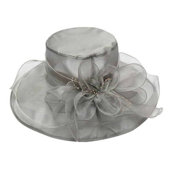 JJHGVB Tea Party Hats for Women Hats for Church Beach Hats for Women Top Hat for Men Hats for Women Hat for Women Womans Hat Gray One Size