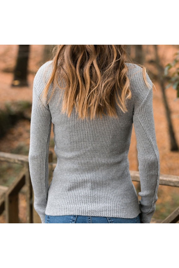 Thermal Turtleneck Pull Over Sweaters Womens Long Sleeve Undershirt for Women Summer Tops Winter Knit Sweater for Women Winter Sweater for Women Basics Womens Tank Tops Gray M