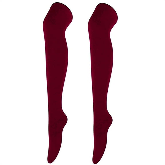 JJHGVB Thigh High Stockings Socks for Women 1 Pairs Women's Fashion Solid Color Over The Knee Long Socks High Socks Fall Socks Red One Size