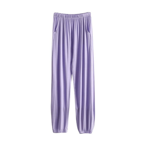 JJHGVB Thin Pajama Pants for Women Jogger Pajama Pants for Women Plus Size Sleep Shorts Comfy Pants Comfy Womens Pants Loose Cotton Pants Women Sleep Pants for Women Purple 6XL