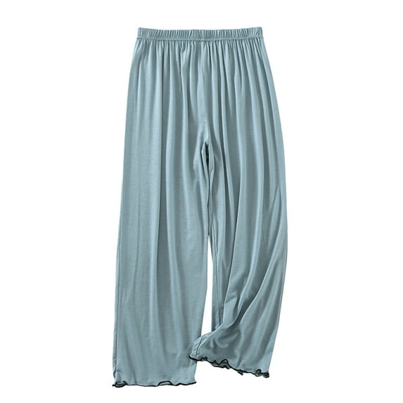 JJHGVB Thin Pajama Pants for Women Straight Leg Yoga Pants for Women Stretchy Pants Comfy Pants Ladies Pants Casual Women's Pants Casual Comfy Pants for Women Blue XL