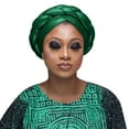 thumbnail image 1 of JJHGVB Turban Hat beanies women head scarf for braids Unisex Turban Hat turbans for women Cross Twist Hair Wrap fabric headbands hair net head wraps Flat Hat chemo hats for women Green One Size, 1 of 3