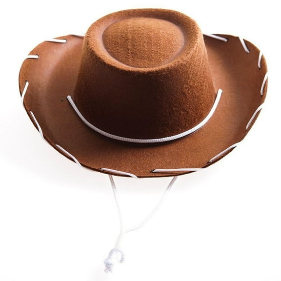 JJHGVB Western Cowboy Hats Wide Brim Hats for Women Cowboy Hat with String Womans Hat Cowboy Hat Men Hat for Men Cap for Women Brown One Size
