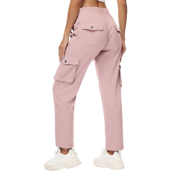 JJHGVB Wide Leg Cargo Pants for Women Sweatpants Women High Waisted Cargo Pants Women Womens Casual Pants Work Slacks for Women Womens Active Pants Pantalon Mujer Pink S