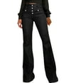thumbnail image 1 of JJHGVB Wide Leg Jeans palazzo pants Pull-On Pant Classic Wide Leg Jeans for Women Comfortable and Stylish Casual Lounge Straight Denim Jeans Denim Trousers Pants with Pockets Black L, 1 of 5