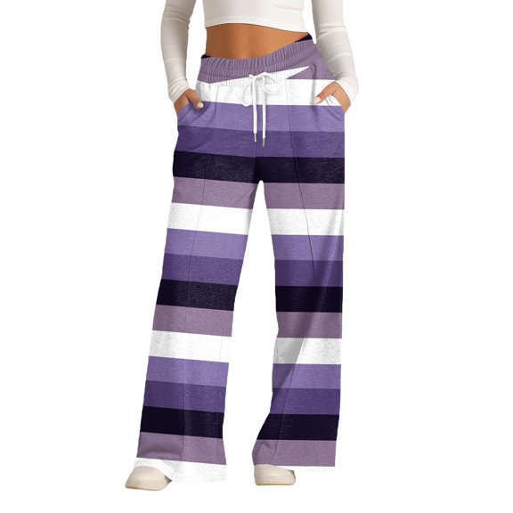 JJHGVB Wide Leg Sweatpants Womens Sweatpants with Pockets House Pants Sweatpants Women Comfy Pants Women's Sweat Pants Sweat Pants for Womens Light Violet 2XL