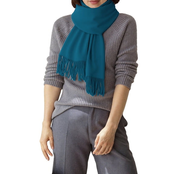 JJHGVB Winter Scarves Warm Scarf Fringe Scarf Women Winter Scarves for Women Shawls for Women Scarves for Women Dressy Dark Blue One Size