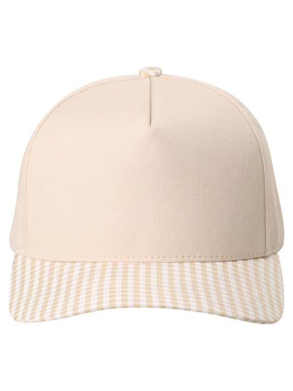 Women Striped Bill Trucker Hat Trucker Hat Baseball Cap Casual Hats men's hats & caps Classics Retro Cap workout hat Curved Brim Hat Summer Sun Hat Classic Hats A2-Light Yellow One Size