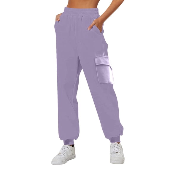 JJHGVB Women's Fleece Sweatpants Baggy Sweatpants High Waisted Sweatpants for Women Womens Sweatpants Sweat Pants Women Workout Pants Women Athletic Works Pants for Women Purple XL