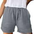 thumbnail image 1 of JJHGVB Womens Linen Shorts Flowy Shorts Linen Bermuda Shorts for Women Summer Shorts Beach Cropped Trousers Womens Linen Shorts Women Linen Shorts Baggy Shorts Women High Waisted Wide Leg Gray 1 2XL, 1 of 7
