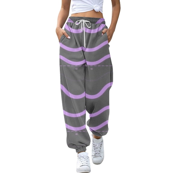 JJHGVB Womens Sweatpants with Pockets High Waisted Sweatpants for Women Baggy Sweatpants Dress Pants Women Dressy Pants Ladies Pants Casual Pantalones Mujer Purple 3XL
