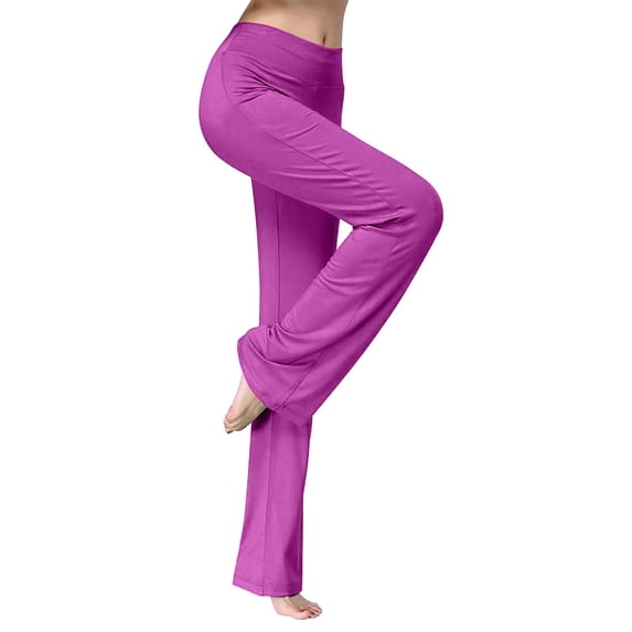 JJHGVB Yoga Pants Flare Leggings Women Casual Pants With Pockets Straight Leg Dance Pants Flared Loose Straight Leg Sportswear Wide Leg Pants Woman Workout Pants Red 3 2XL