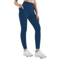 thumbnail image 1 of JJHGVB Yoga Pants Leggings for Women Women's Solid Color Yoga Leggings With Soft Stretchy Opaque Fit High Waist Pocket Yoga Pants Workout Leggings Butt Lifting Leggings Blue M, 1 of 6