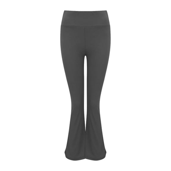 JJHGVB Yoga Pants Women Flare Leggings Women's Solid Color Fashionable Casual High Waisted Sports Yoga Flared Pants Dress Pants Women Work Pants Women Dark Gray S