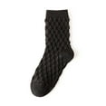 thumbnail image 1 of JJHGVB crew socks running socks Thin Socks women’s socks Wide, Loose Fit plus size socks for women casual socks for women soft socks for women calf socks for women ankle socks Black One Size, 1 of 3
