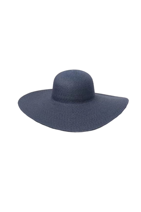 sun hat Beach Straw Hats summer hats for women Packable Roll up Floppy Cap Foldable Roll up Floppy Sun Hat Sun Protection Straw Hat Summer UV Protection Beach Cap Navy One Size