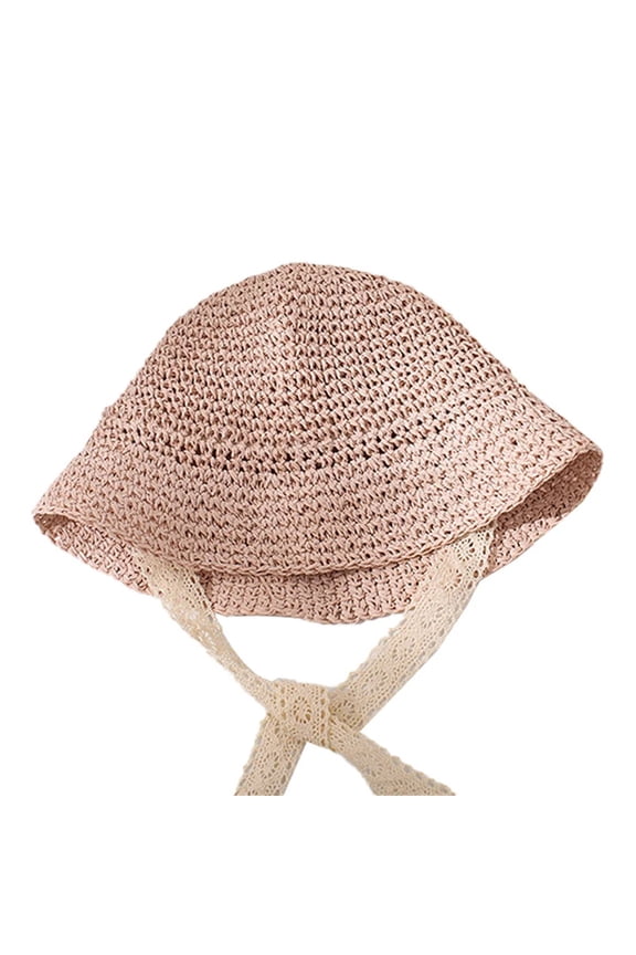 sun hat Travel Hat Sun Protection Straw Hat Packable Roll up Floppy Cap Beach Summer Hat Straw Hats for Women Foldable Roll up Floppy Sun Hat sunshine hat Wide Brim Hat Pink A