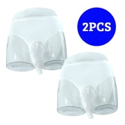 JJICN Female Urine Collection System, Reusable Portable Silicone Urinal with 2 Bags of 800ml, 0.7M Tube, and Adjustable Breathable Pants 2xL