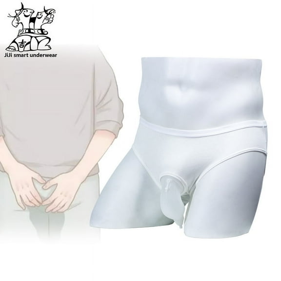 JJICN Men's Incontinence Underwear Washable Experience Bladder Control Device with Urine Bag 3XL