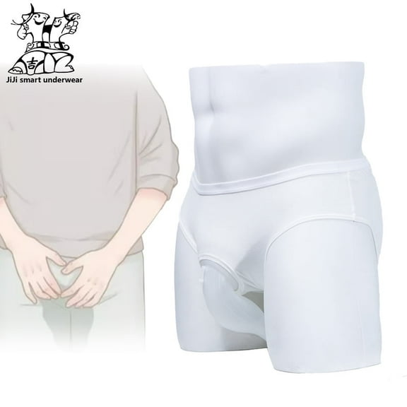 JJICN Men's Incontinence Underwear Washable Experience Bladder Control Device with Urine Bag 4XL