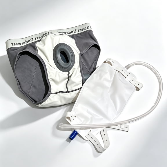 JJICN Men's Reusable Incontinence Underwear Urine Bag Can Replace Adult Diapers Grey (2xl)