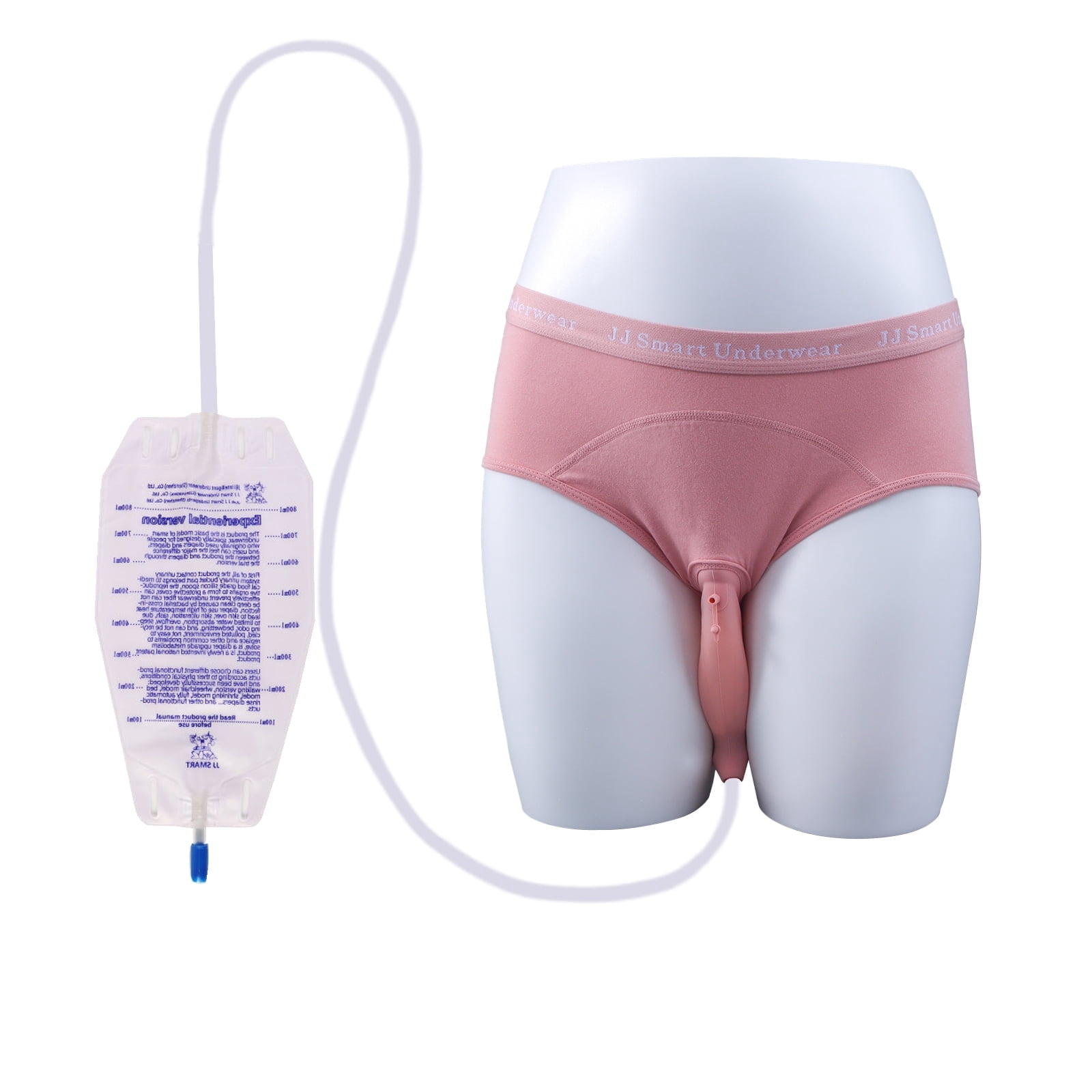 JJICN Portable Silicone Urinal with Reusable Urine Collection Bag for Elderly Patients with Female Urethral Catheters 2xl