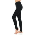 thumbnail image 1 of JJJ Women's Solid Cotton Spandex Jersey Stirrup Leggings, 1 of 4