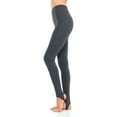 thumbnail image 1 of JJJ Women's Solid Cotton Spandex Jersey Stirrup Leggings, 1 of 4