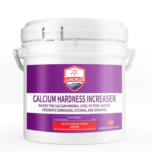 JJJACHLOR Pool Calcium Hardness Increaser  10 LB Bucket, Fast-Dissolving Calcium Chloride for Swimming Pools