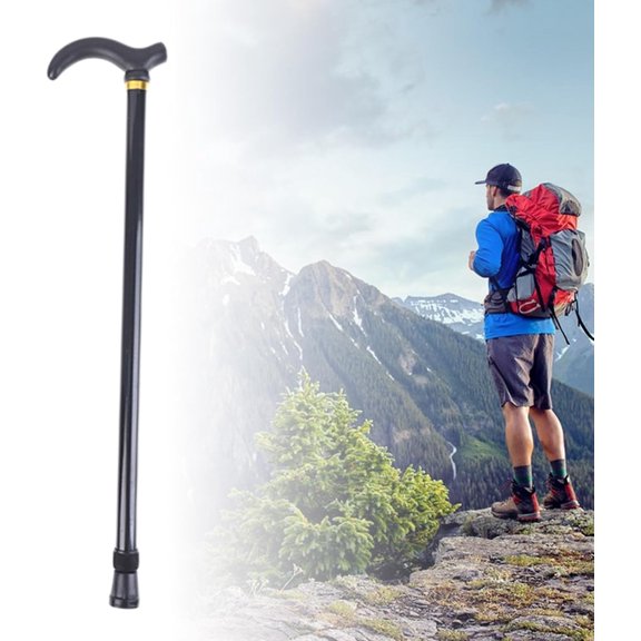 JJKBV Adjustable Walking Stick Trekking Pole Lightweight Foldable Hiking Staff For Men Women And Seniors Slip Durable And Height Adjustable For Hiking Trekking And Outdoor