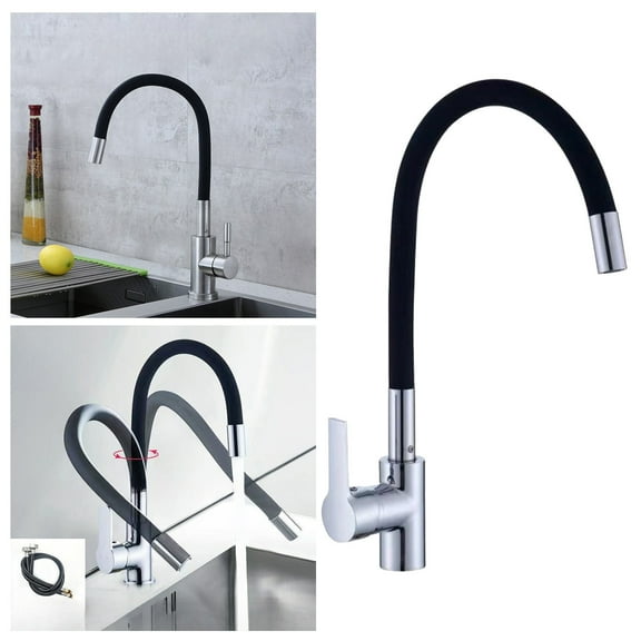JJKBV Kitchen Water Faucet 360° Rotatable Tap Swivel Water Flexible Bendable With Sprayer Rotating Faucet Faucet Attachment Upgraded Rotating Arm Faucet Flexible Arm For Kitchen Bathroom