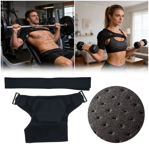 JJKBV Shoulder Support Strap for Posture Correction and Injury Recovery During Workouts Training Yoga