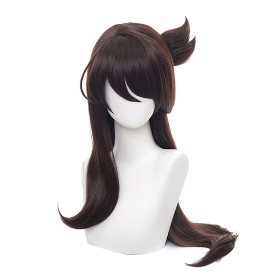 JJKcosplay Game Beidou Cosplay Wig for G-I Women Long Brown Synthetic Party Halloween Wig