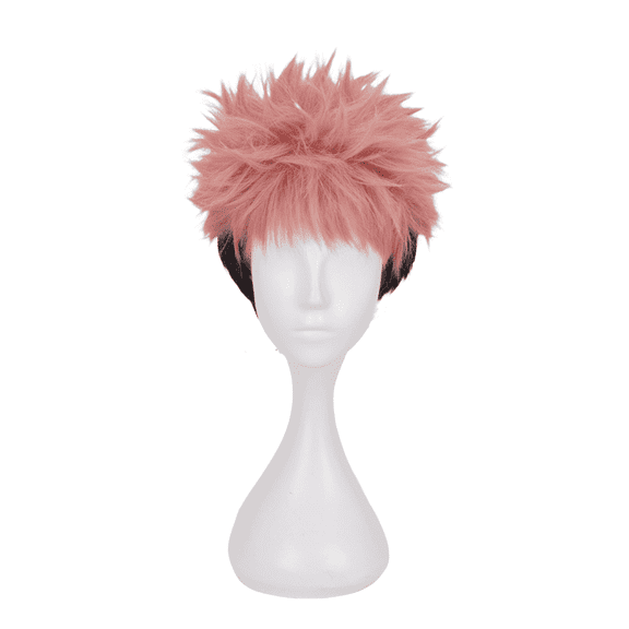 JJKcosplay Yuji Itadori Cosplay Wig for anime Itadori Yuji JJK cosplay Short Pink Synthetic Hair Party Festivals Comic Con Wigs