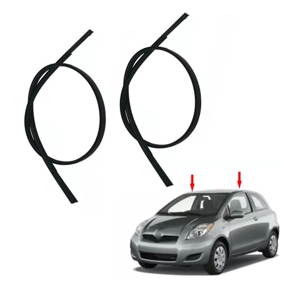 JJMY 2X Roof Drip Molding Trim Sealant For 2007-11 Toyota Yaris Hatchback 75551-52130