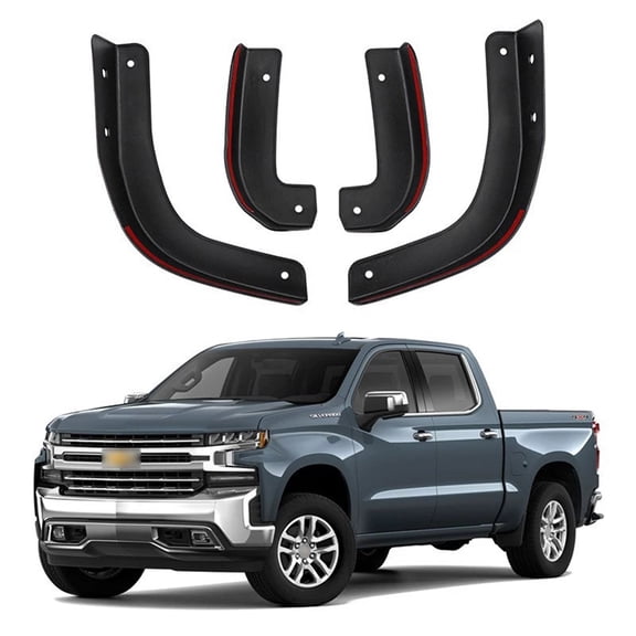 JJMY 4PCS For Chevrolet Silverado 1500 2019-2026 Mud Flap Delete Splash Guards Delete