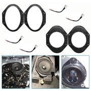 JJMY 4pcs 6.5" + 6x9" Fit for 2015-2025 Ford F150 Car Door Speaker Adapter Ring With Wire
