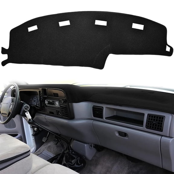 JJMY Anti-Glare Dashboard Cover Dash Mat Black For 1994-1997 Dodge Ram 1500 2500 3500