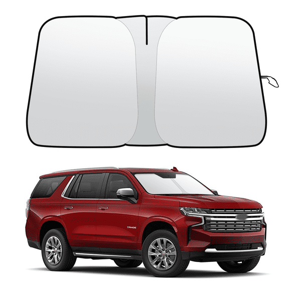 JJMY Car Front Windshield Sun Shade For 2021-2024 Chevy Tahoe Blocks UV Rays Sun Visor , 1 Pack