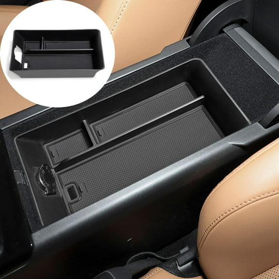 JJMY Center Console Organizer Storage Box Black For 2025 Toyota Camry Interior Trim , 1 Pack
