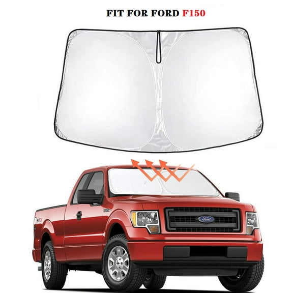 JJMY Custom Fit for Ford F150 2015-2020 Windshield Sun Shade Foldable Cover Visor , 1 Pack