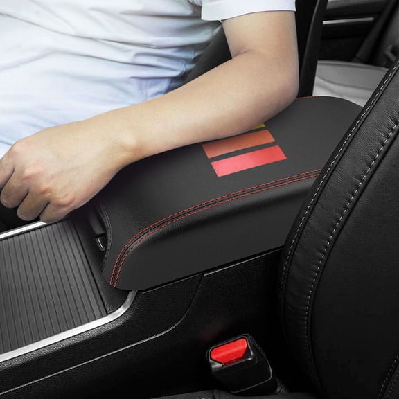 JJMY Custom for 2016-2023 Toyota Tacoma Off-Road Leather Center Console Armrest Cover Pad