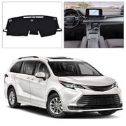 JJMY Dashboard Cover Dash Mat Dashmat Black For Toyota Sienna 2021-2026 Accessories, 1 Pack
