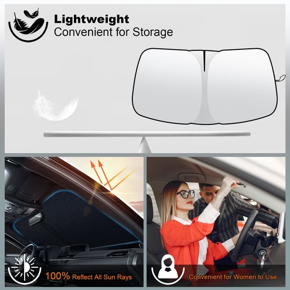 JJMY Fit For Chevy TRAX 2013-2024 Car Windshield Sun Shade Shield Cover UV Visor
