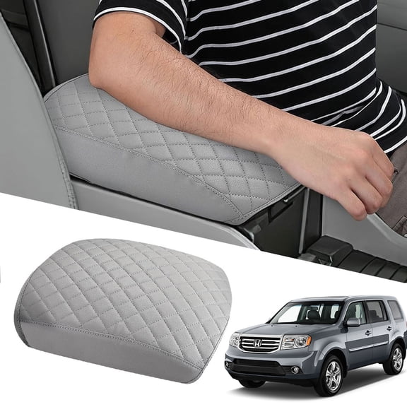 JJMY For 2009-2015 Honda Pilot Center Console Armrest Cushion Pad Cover Accessories