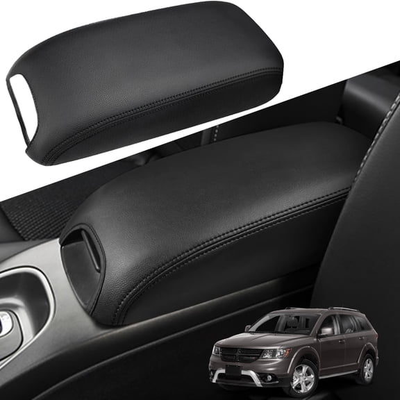 JJMY For 2011-2020 Dodge Journey Accessories Leather Center Console Armrest Cover Pad