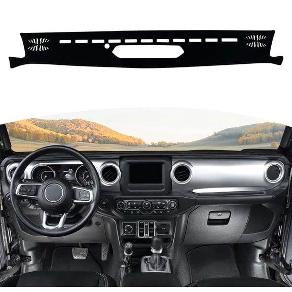 JJMY For 2020-2024 Jeep Gladiator JT Car Dashboard Cover Dash Mat Carpet Pad Sun Shade , 1 Pack