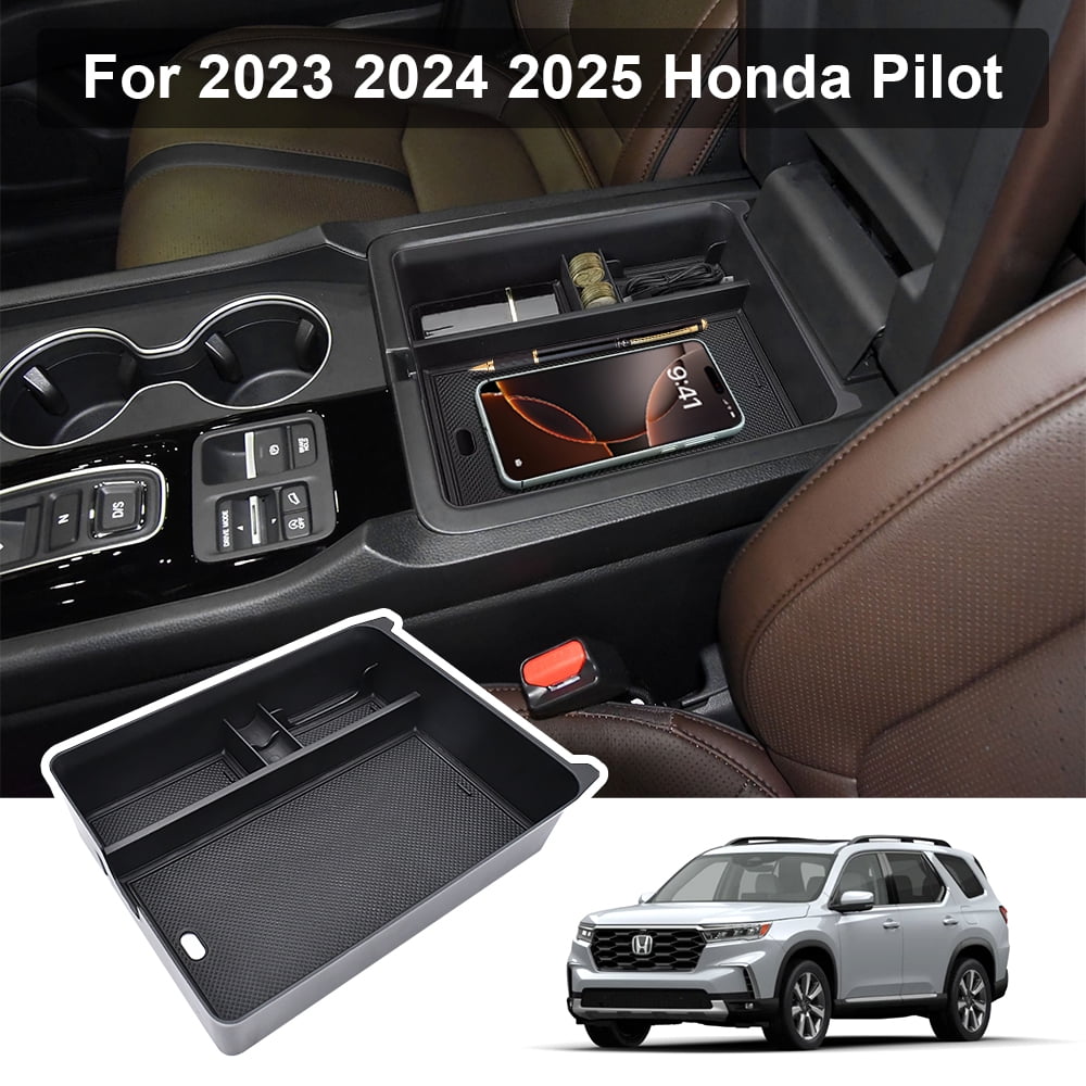 JJMY For 2023-2025 Honda Pilot Center Console Storage Box Organizer Tray Accessories , 1 Pack
